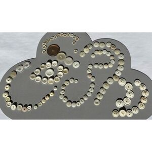 Vintage White Button Lot ~ 113  Mixed Material Size Small Medium large 2 Hole